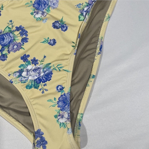 NWT WEWOREWHAT [‎ Small ] High Rise Swim Bottoms in Double Cream Yellow - Picture 6 of 12